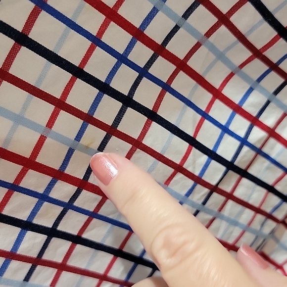 Tommy Hilfiger XXL men's button-down shirt 80s 2ply red,white and blue pocket - Picture 11 of 11